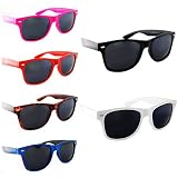 Lot of 6 Nerd Glasses Buddy Holly Wayfarer Clear Dark Lenses