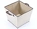 StorageManiac Pack of 2 Foldable Square Storage Bin with Two Handles, Durable Open Storage Basket, Polyester Canvas
