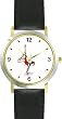 Balance Beam No.1 Children's Gymnastics Theme - WATCHBUDDY&reg; DELUXE TWO-TONE THEME WATCH - Arabic Numbers - Black Leather Strap-Children's Size-Small ( Boy's Size & Girl's Size )
