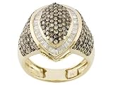 10KT 1.75CTW WHITE AND CHOCOLATE DIAMOND RING