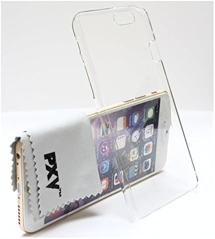 iPhone 6 4.7 Clear Crystal Transparent Ultra Slim Premium Plastic Hard Back Clear Case Cover Dust Free Protective iPhone Case with Cleaning Cloth, PXV (TM)