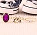 Epiestore(TM) Mysterious Purple Butterfly Retro Flash Diamond Gem Three-Piece Ring