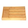 Seville Classics Bamboo Cutlery Tray, Medium