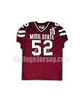 Maroon No. 52 Game Used Mississippi State Nike Football Jersey