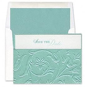 Encore Studios Embossed Floral Announcement Save the Date