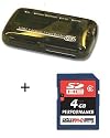 Spezial-Bundle Photoprimus USB Card Reader/Kartenleser schwarz und professionelle Extrememory Speicherkarte SDHC 4 GB (Klasse 6!!) passend zu Kameras wie z.B. Panasonic  TZ3 / TZ4 / TZ5 / FZ18 / FZ28/ FZ50 / FX37 / FX150 / FX50 / LX2 / LX3, Canon S3IS / S5IS / IXUS 70/IXUS75/860 IS/960 IS/SX100 IS/ G9 /Casio Z1050/Z1080/Z75/Z77