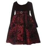 Toddler Little Girls Christmas BURGUNDY FLORAL Dress SWEET PEA & LILLY 2T-7