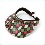 GloveIt Pink/Green Argyle Visor