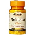 Sundown Naturals Melatonin, 300 mcg, Tablets, 120 tablets