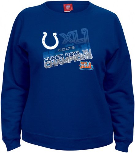 Buy Indianapolis Colts Super Bowl XLI Champions Ladies XLI Motion Crewneck Sweatshirt