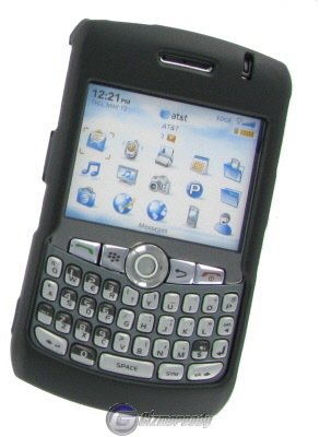 Black Rubberized Phone Cover for Blackberry Curve 8300 / 8310 / 8320 / 8330 Protector Case