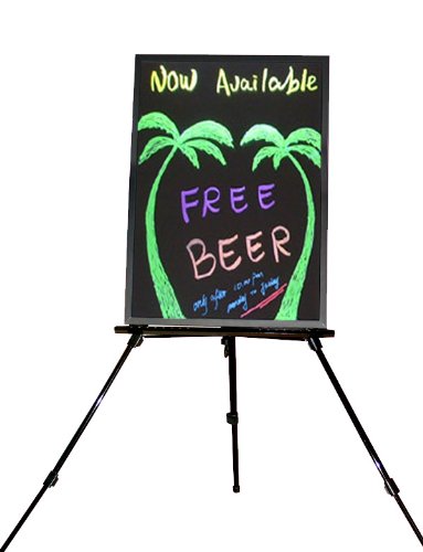 LED Writing Menu Message Board Flash LED Fluorescent Writing Sign Includes Tripod Stand