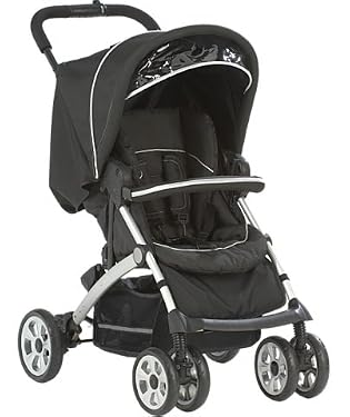 Bizzi Pushchair - Black/Silver
