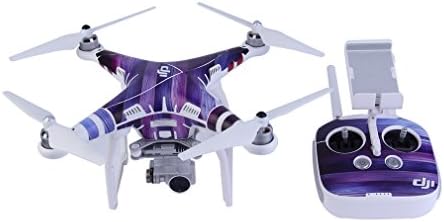 Delin Waterproof Eye-catching Purple Woodgrain Decal Wrap Skin PVC Sticker for DJI Phantom 3 Quadcopter