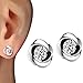 SMTSMT Women Silvering Crystal Shiny Ear Stud Earrings