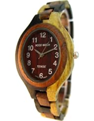 Tense Multicolored Wood Oval Womens Wrist Watch L7301IDM DF