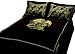 Ed Hardy Eagle King Duvet Set, Gold Embroidery on Black
