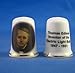 Porcelain China Collectable Thimble - Thomas Edison Inventor of Light Bulb -- Free Gift Box