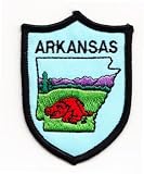 Arkansas - State Shield Patches, blue