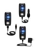 Deluxe Kit for the Samsung Yepp YP-T9 1GB includes a USB cable with Car and Wall Charger - Gomadic Brand w/ TipExchange Technology