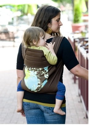 Picture of Cozy BabyHawk Mei Tai Baby Carrier Gossip Tree Sky on Chocolate Straps with Dainty Baby Reusable Bag Bundle BHMTGOSCHOC (Baby Carriers)