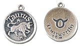 Solid Sterling Silver Taurus Charm