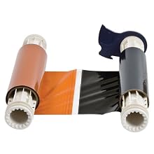 Brady 13529 PowerMark 200' Length x 6.25" Width, Black and Orange Two Panel Color Ribbon