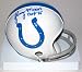 Lenny Moore Autographed/Hand Signed Baltimore Colts Throwback 2 Bar Mini Helmet with HOF 75 Inscript