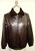 Unisex Brown Leather Bomber Jacket