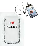 iPod Case with I Love Ferret - Custom iPod Pouch