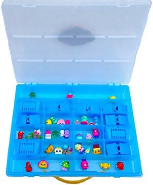 Blue Storage Case, Organizer for ShopkinsTM - My KinBin Is The Perfect ShopkinsTM Storage Container - Fits Over 200 Characters, Many Shopping Bags & Up to 24 Shopping Baskets - Sturdy, Lightweight Blue Colored Case with a Bright Yellow Handle for Easy Travel