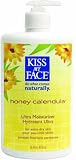 Kiss My Face Honey & Calendula Ultra Moisturizer for Extra Dry Skin, 16-Ounce Pumps (Pack of 3)