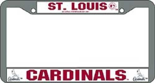Caseys Distributing 9474610735 St. Louis Cardinals Chrome License Plate Frame