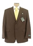 Review Ralph Lauren  / Ralph Lauren Mens Single Breasted 2 Button Brown Pinstripe Wool Suit - Size 48R