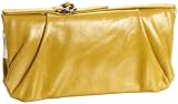 HOBO INTERNATIONAL Della Vintage Leather Zip-Around Wallet,Mustard,one size