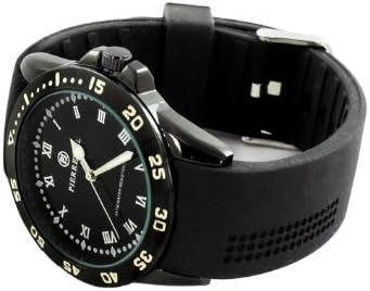 Plerre Jill WAT1067M Black Element Men Watch in Black Silicone Strap for Everyday Apparel