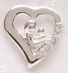 Club Pack of 12 Precious Silver Mother & Child Journey Pins
