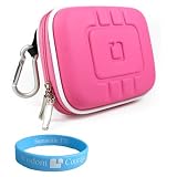 EVA Carrying Case for Panasonic Lumix Dmc-zs3 Dmc-zs1 Dmc-ls85 Dmc-lz10 Dmc-fs15 Dmc-fs25 and More. (Magenta)+SumacLife TM Wisdom Courage Wristband