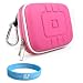 EVA Carrying Case for Panasonic Lumix Dmc-zs3 Dmc-zs1 Dmc-ls85 Dmc-lz10 Dmc-fs15 Dmc-fs25 and More. (Multiple Colors Available) (Magenta)+SumacLife TM Wisdom Courage Wristband