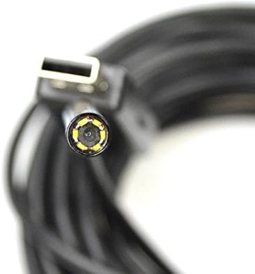 5.5mm Len Diameter, 7M/23ft USB Cable 6 Leds Drain Pipe Pipeline Plumb Borescope Endoscope Inspection Tube Visual Wire Snake Camera Pipe Locator, 720P, 0.3 Megapixels