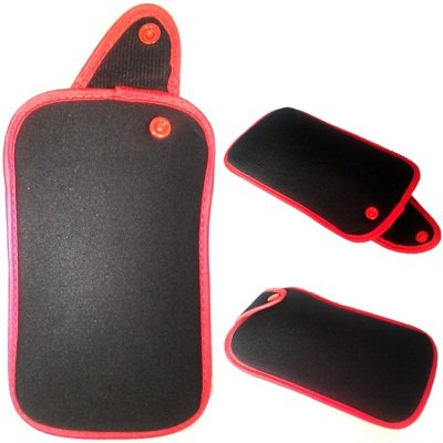 TheTechTree - Black/Red Neoprene Protection Sleeve Carry Pouch Case Cover For Garmin Nuvi 1310T, 1340T, Nulink 2340, 255WT, 265WT, 1340, 2360LT, 3790T, 2310, 2340, 2300LT, 205W, 3760T, 1390T, 765T, 2350LT, 1690, 1370T, 1390T, 245W, 255W