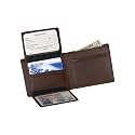 Royce Leather Men's Bi-Fold Wallet w/2 ID Window & Zippered Compartment