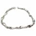 Sterling Silver oxidized foot link Bracelet