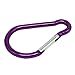 uxcell Key Bag Aluminum Alloy D Shaped Bottle Holder Carabiner Hook Clip Keychain Purple Silver Tone