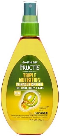 Garnier Fructis Haircare Triple Nutrition Miracle Dry Oil for Hair, Body, & Face-5 fl oz (150 ml)