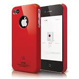 elago S4 Slim Fit Case for AT&T and Verizon iPhone 4 - Extreme Hot Red + Logo Protection Film included