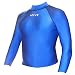 Long Sleeve Rash Guard Rashguard for Scuba Dive Diving Diver Surfing Surf Swim Swimming Swimmers Snorkeling Sun Protection Sun Screen Sunscreen Mens Womens Wetsuit Wet Suit, Black, Medium