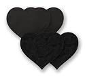 Nippies Black Heart Waterproof Self Adhesive Fabric Nipple Cover Pasties