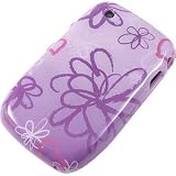 Image Design Silicone Skin Cover for BlackBerry Curve 8520 8530, Lime Flower