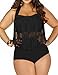 Womens Plus Size Bikini Retro High Waist Braided Fringe Top Swimwear Plus Size